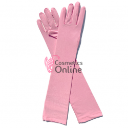 Manusi elegante din spandex simple lungi MNS021AA - Pink